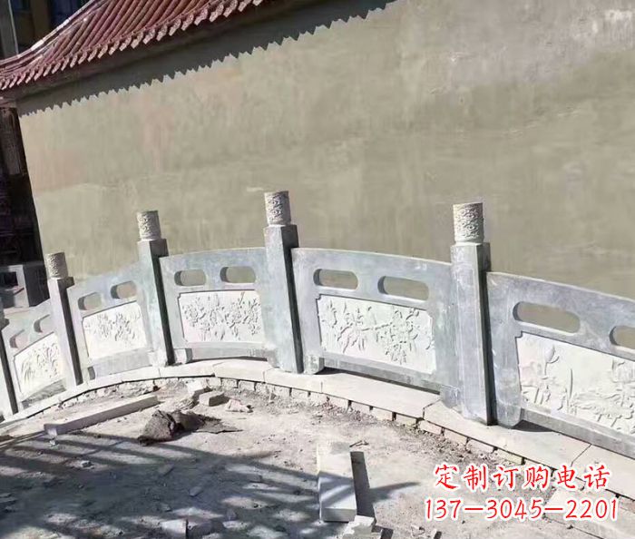 浙江园林景观大理石桥栏板石雕 (5)