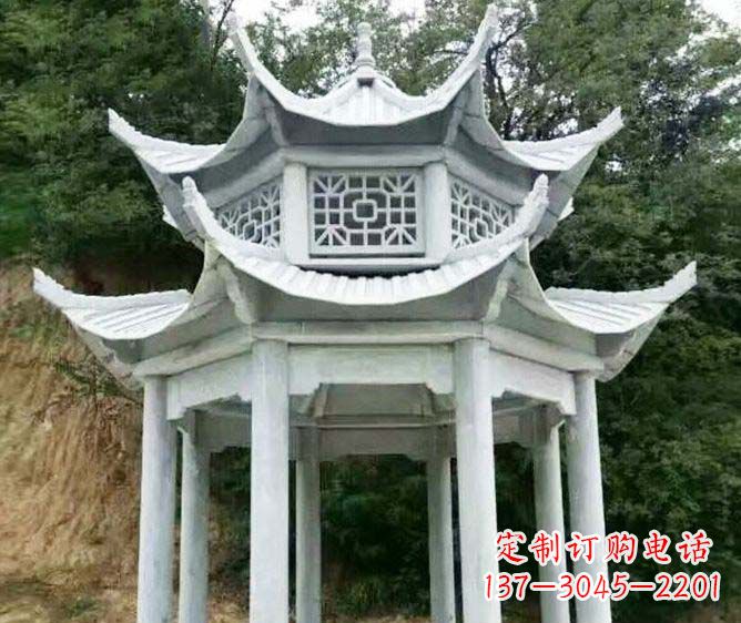 浙江园林景观多层凉亭石雕