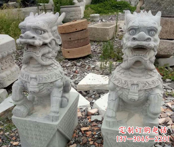浙江园林景观仿古麒麟石雕
