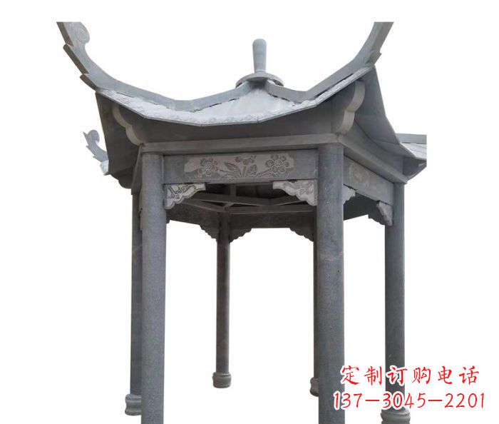 浙江园林景观仿古石雕凉亭 (3)