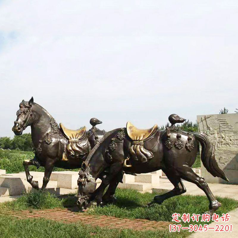 浙江战马群公园景区动物情景雕塑