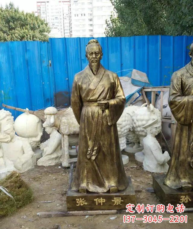 浙江张仲景古代医学名人铜雕