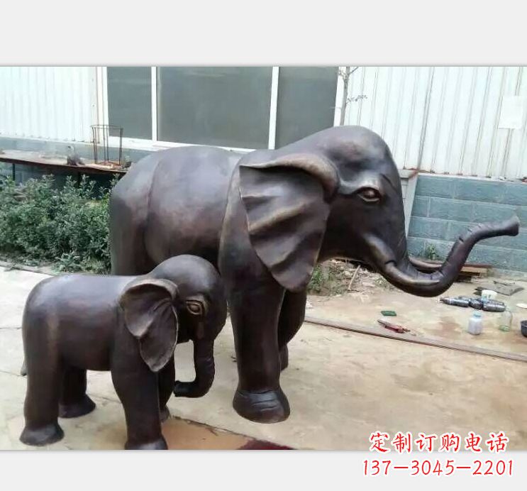 浙江铸铜公园大象雕塑