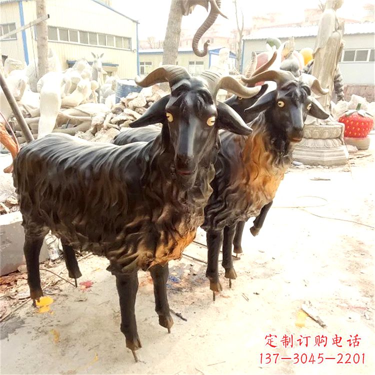 浙江铸铜山羊雕塑