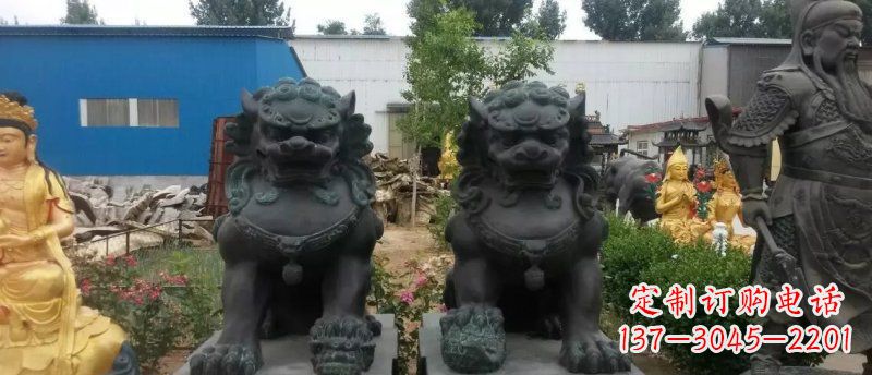 浙江铸铜狮子看门狮子铜雕