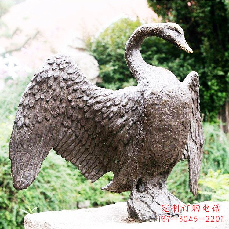 浙江铸铜天鹅雕塑
