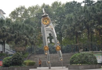 浙江圆规雕塑-不锈钢广场创意圆规雕塑